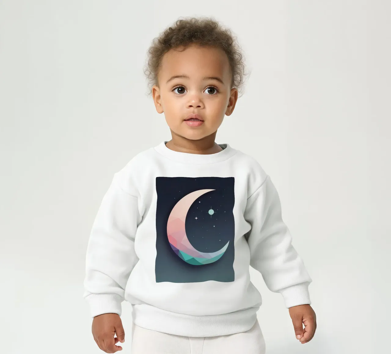 Mezzaluna geometrica e stelle felpa neonato da DesignDoodle