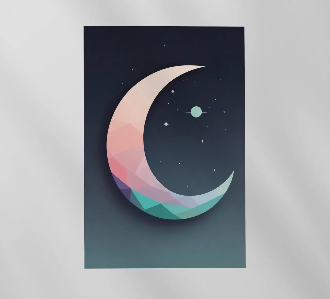 Mezzaluna geometrica e stelle pellicola backlit da DesignDoodle