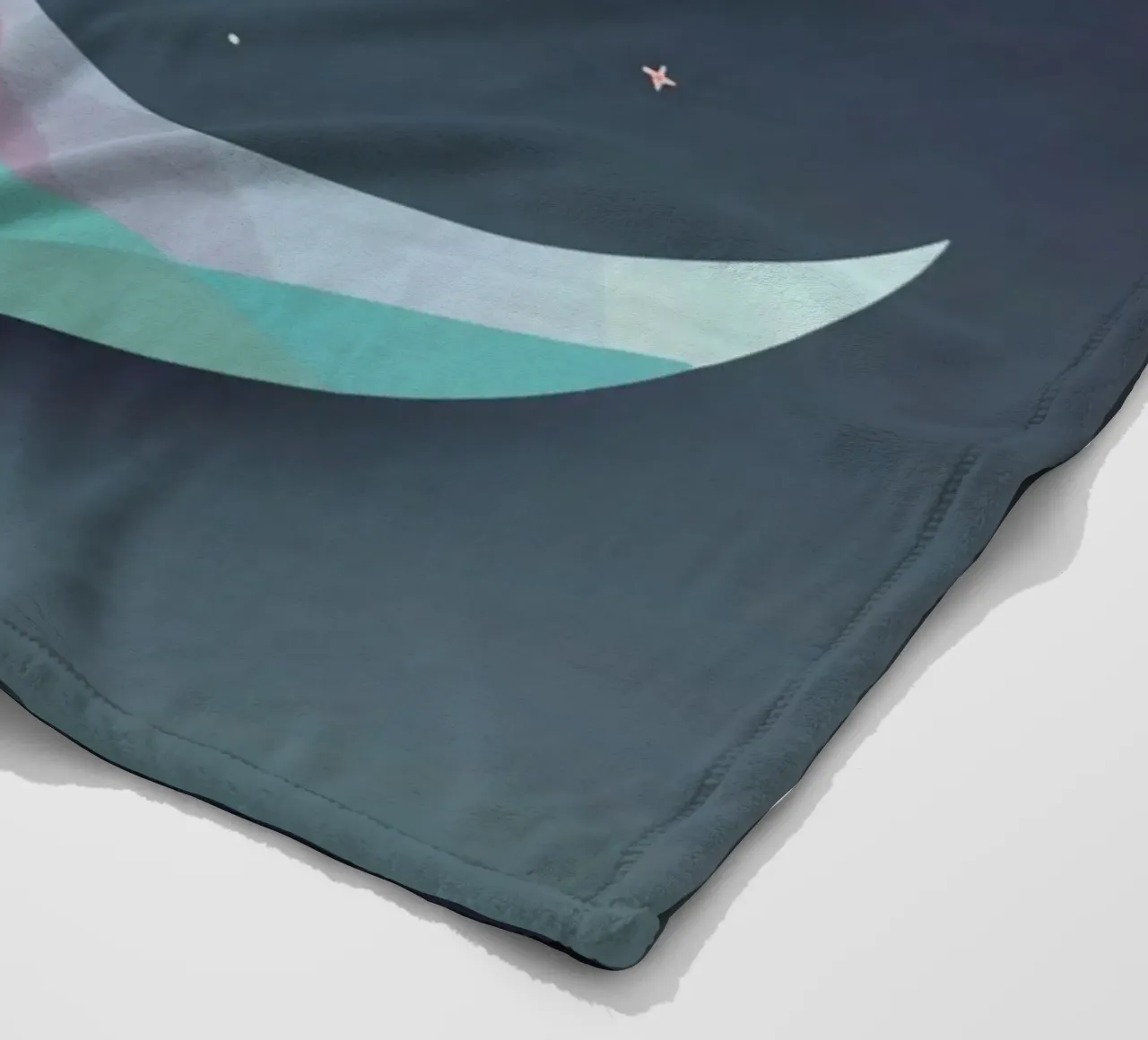 Mezzaluna geometrica e stelle coperta in pile da DesignDoodle