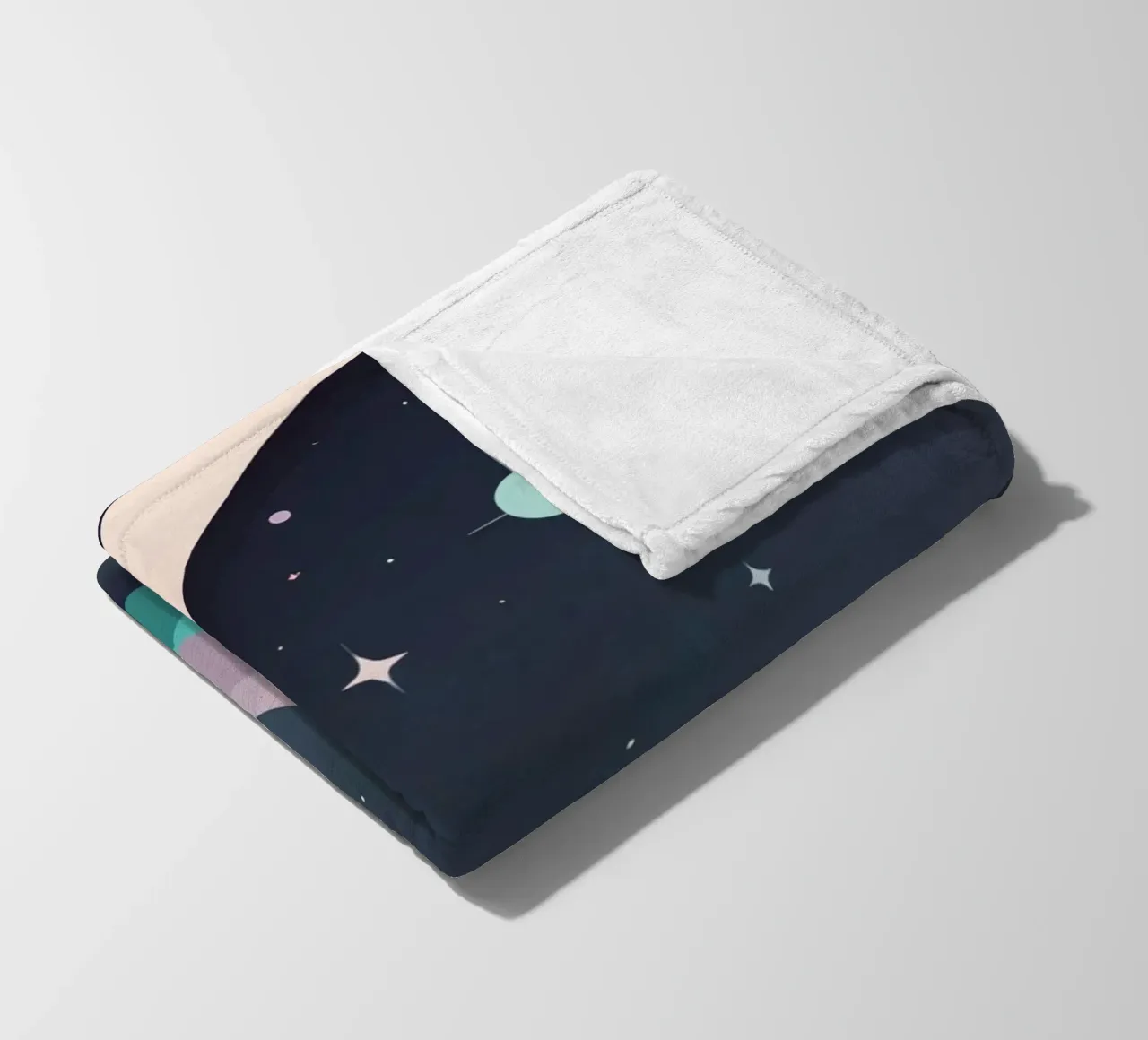 Mezzaluna geometrica e stelle coperta in pile da DesignDoodle