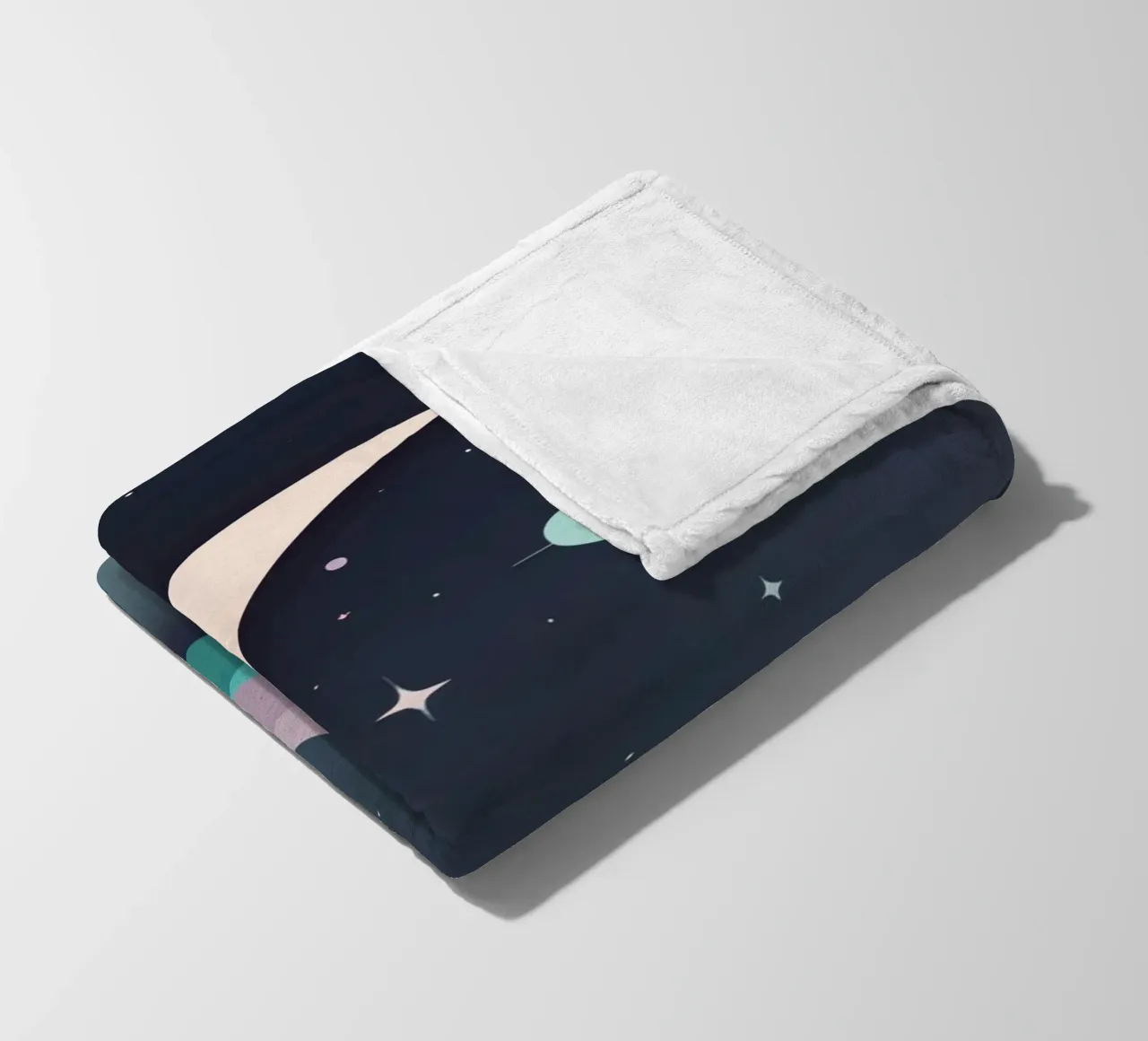 Mezzaluna geometrica e stelle coperta in pile da DesignDoodle