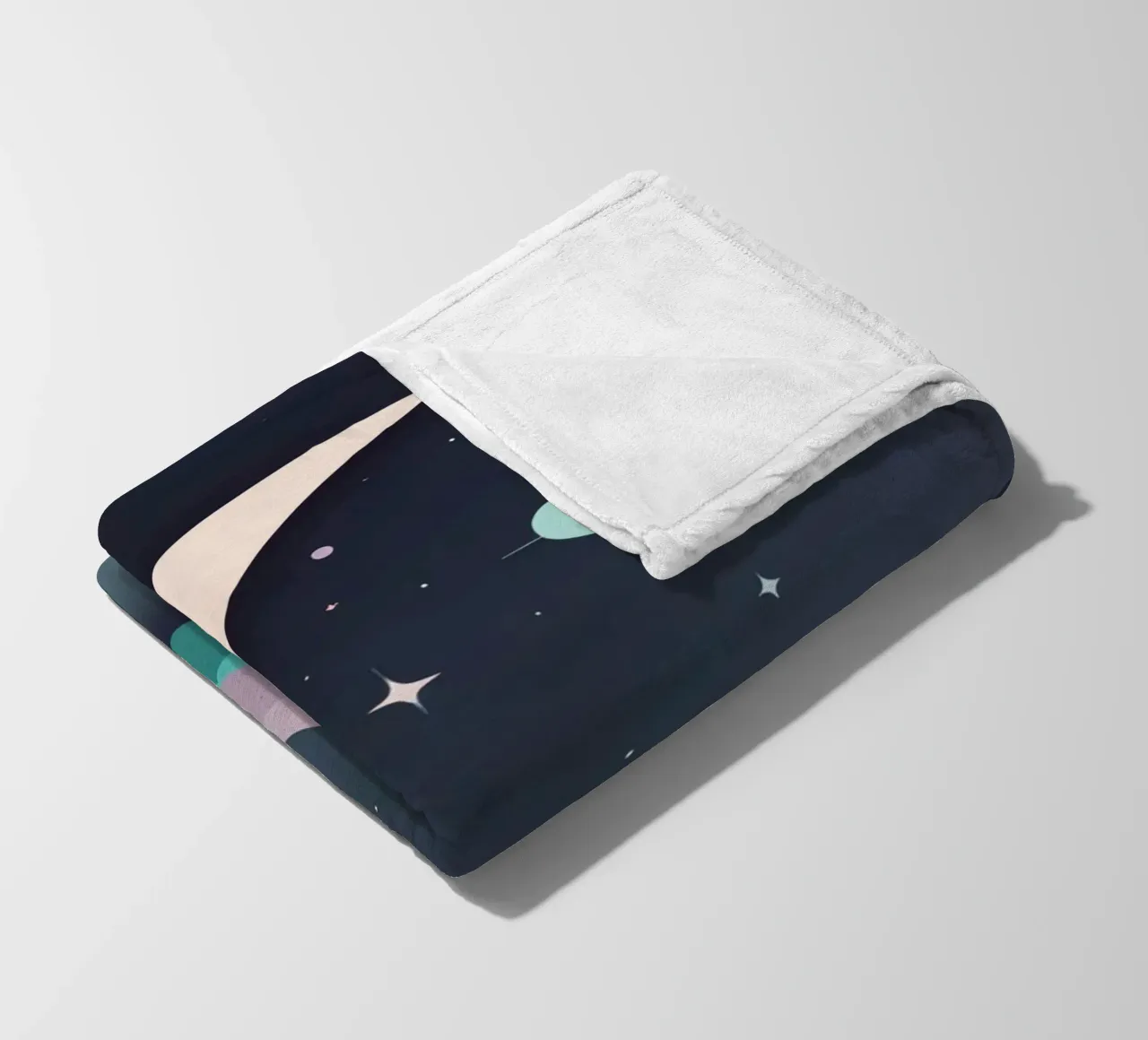 Mezzaluna geometrica e stelle coperta in pile da DesignDoodle