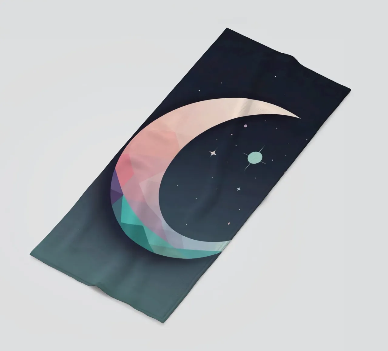 Mezzaluna geometrica e stelle telo mare da DesignDoodle