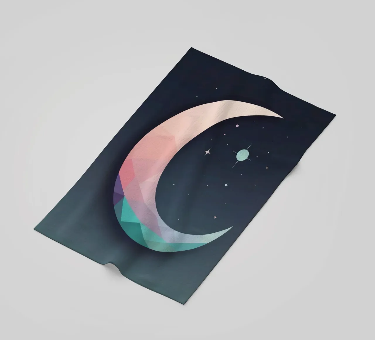 Mezzaluna geometrica e stelle telo mare da DesignDoodle