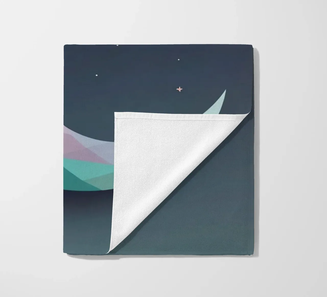 Mezzaluna geometrica e stelle telo mare da DesignDoodle