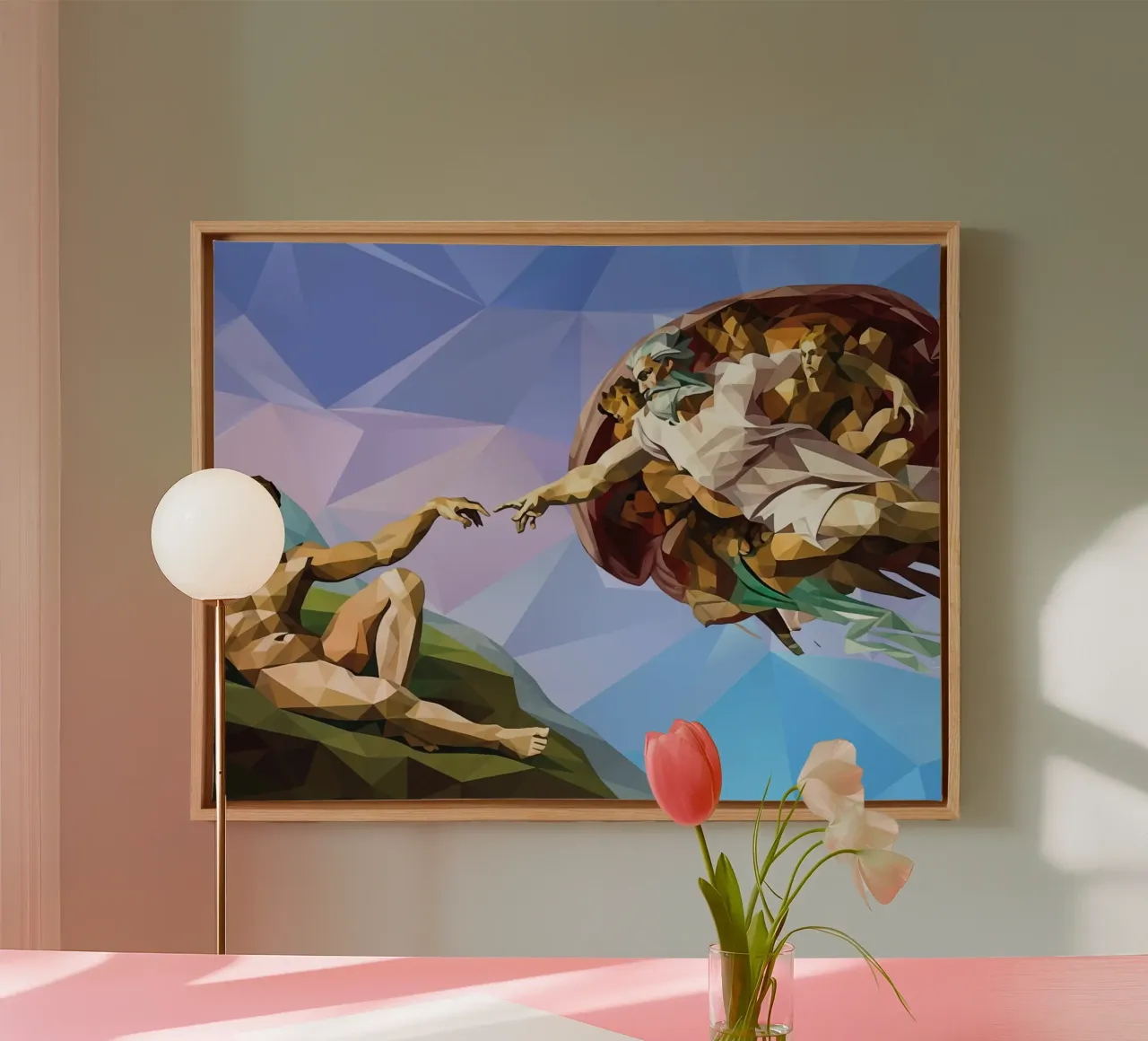 Creation of Adam Low Poly canvas by Low Profile