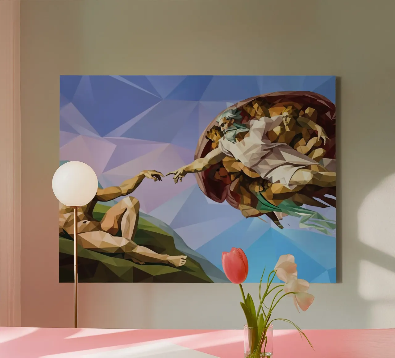 Creation of Adam Low Poly canvas by Low Profile
