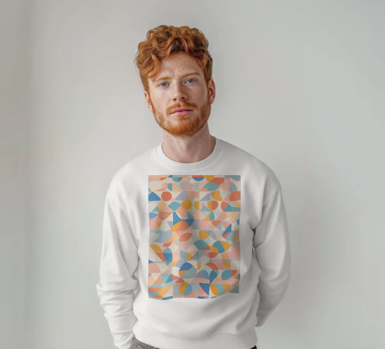 Calming Abstract Geometric Shapes Patterns sweatshirt by DesignDoodle