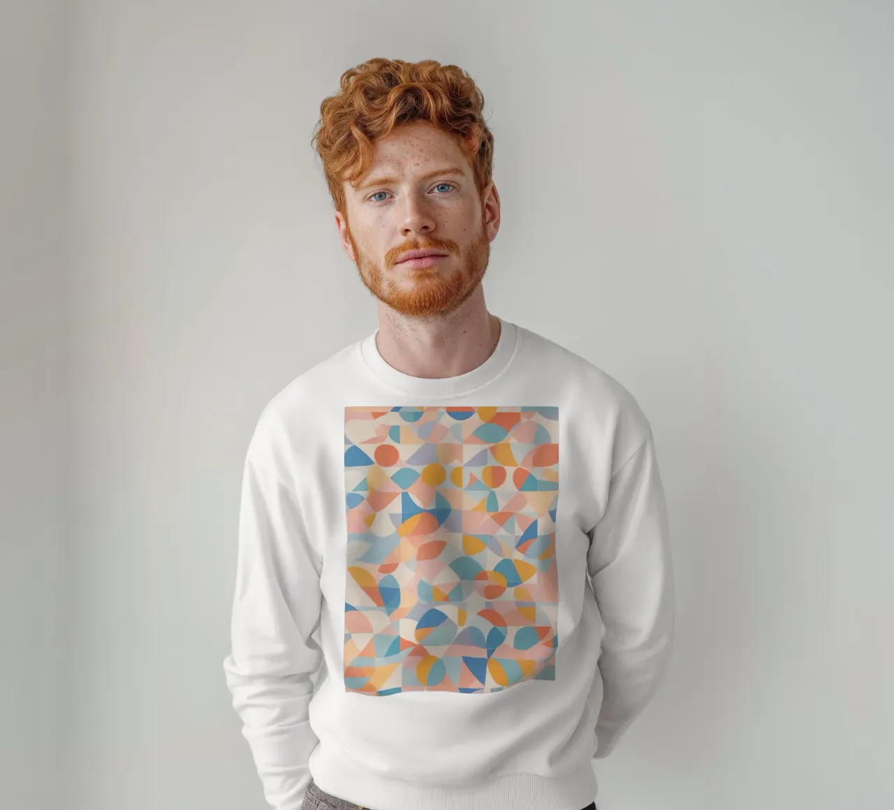 Calming Abstract Geometric Shapes Patterns sweatshirt by DesignDoodle