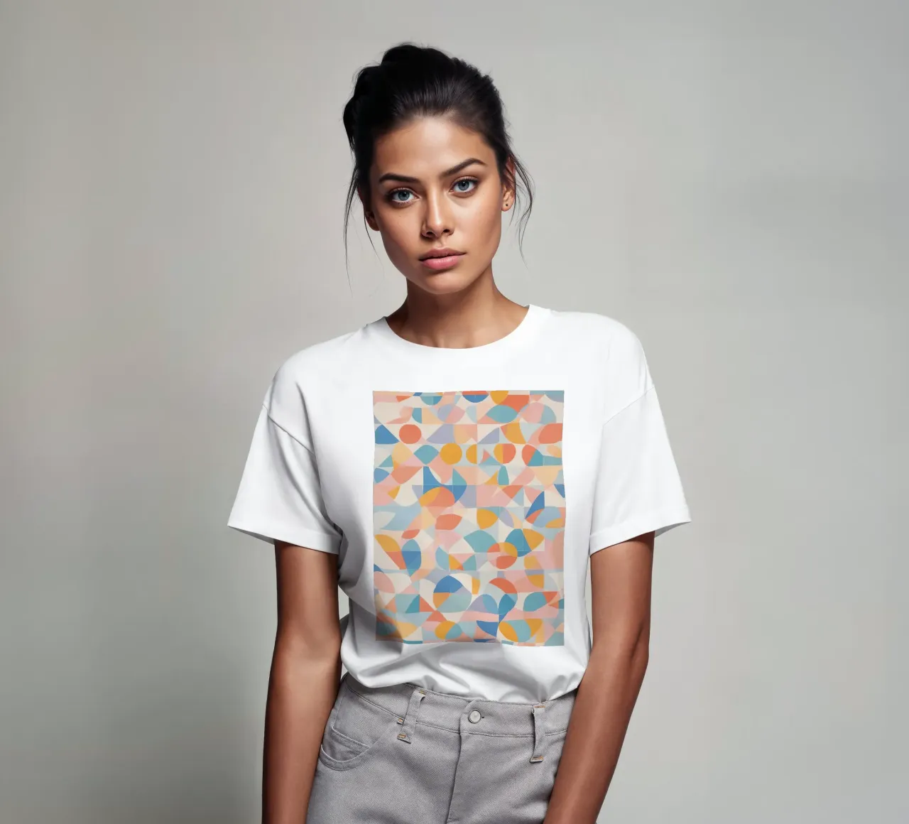Calming Abstract Geometric Shapes Patterns t-shirt by DesignDoodle