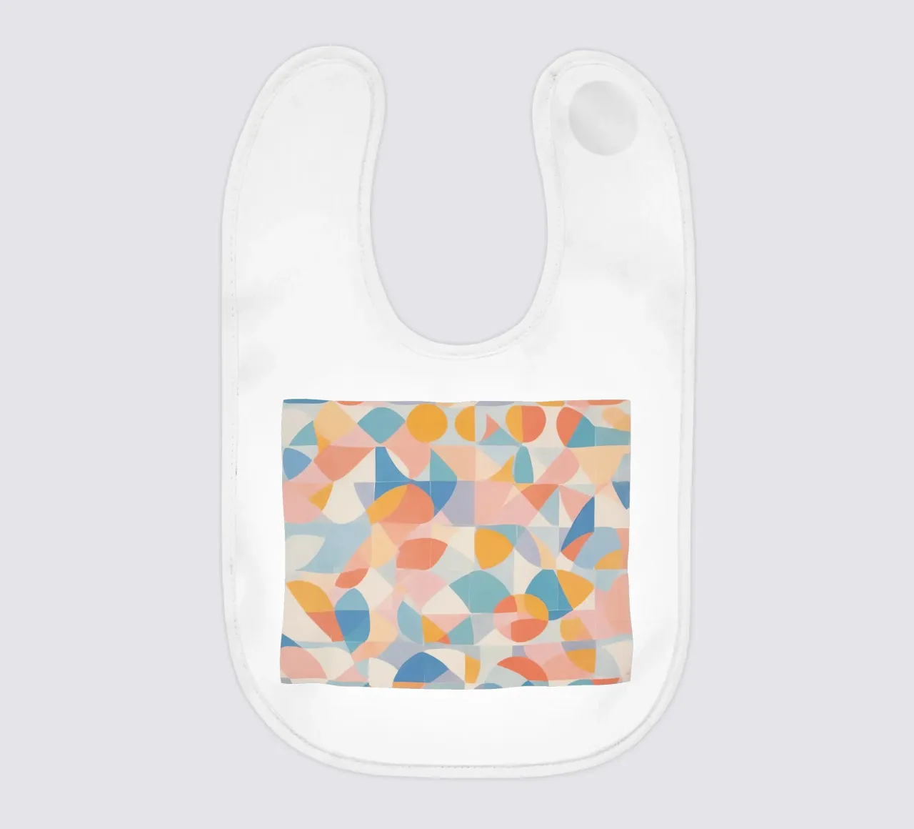 Calming Abstract Geometric Shapes Patterns baby bib by DesignDoodle
