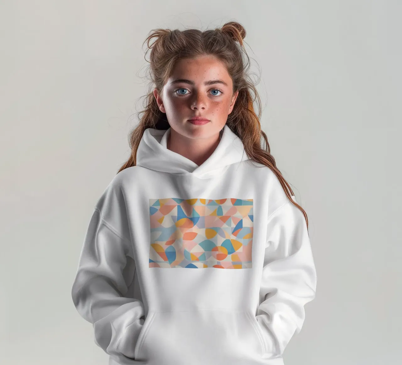 Forme geometriche astratte tranquillizzanti felpa bambino con cappuccio da DesignDoodle