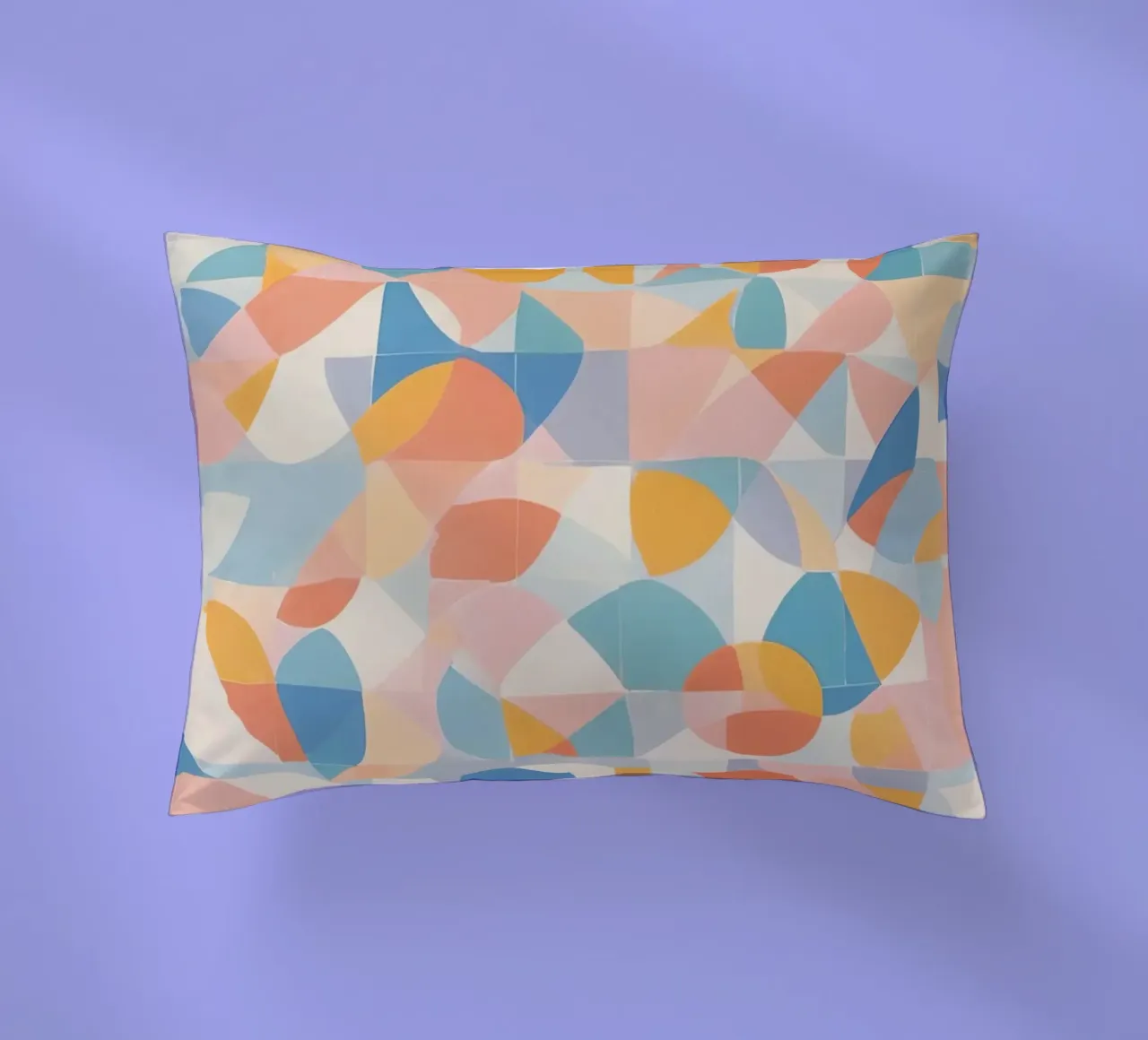 Calming Abstract Geometric Shapes Patterns decorative cushion by DesignDoodle