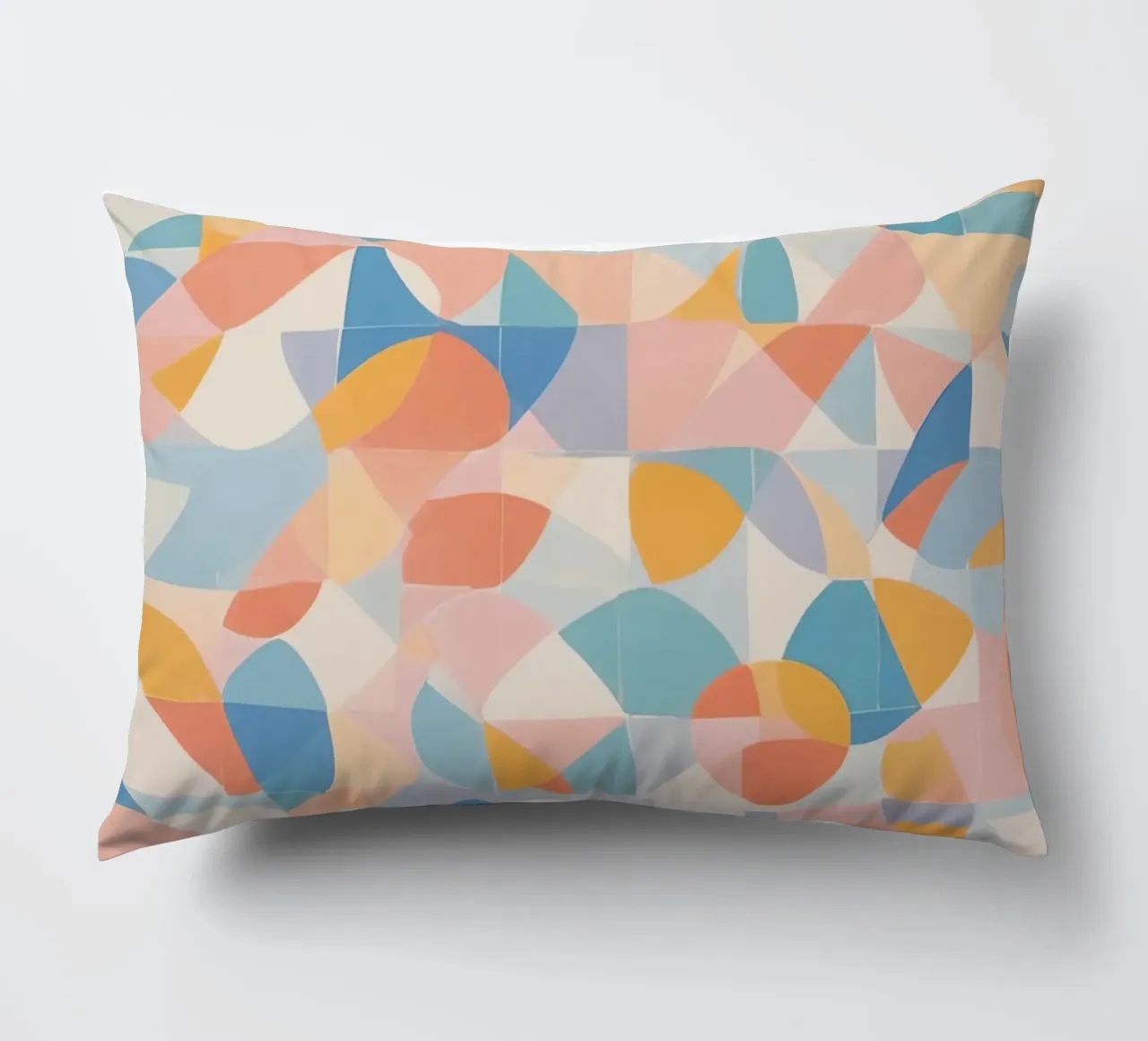 Calming Abstract Geometric Shapes Patterns decorative cushion by DesignDoodle