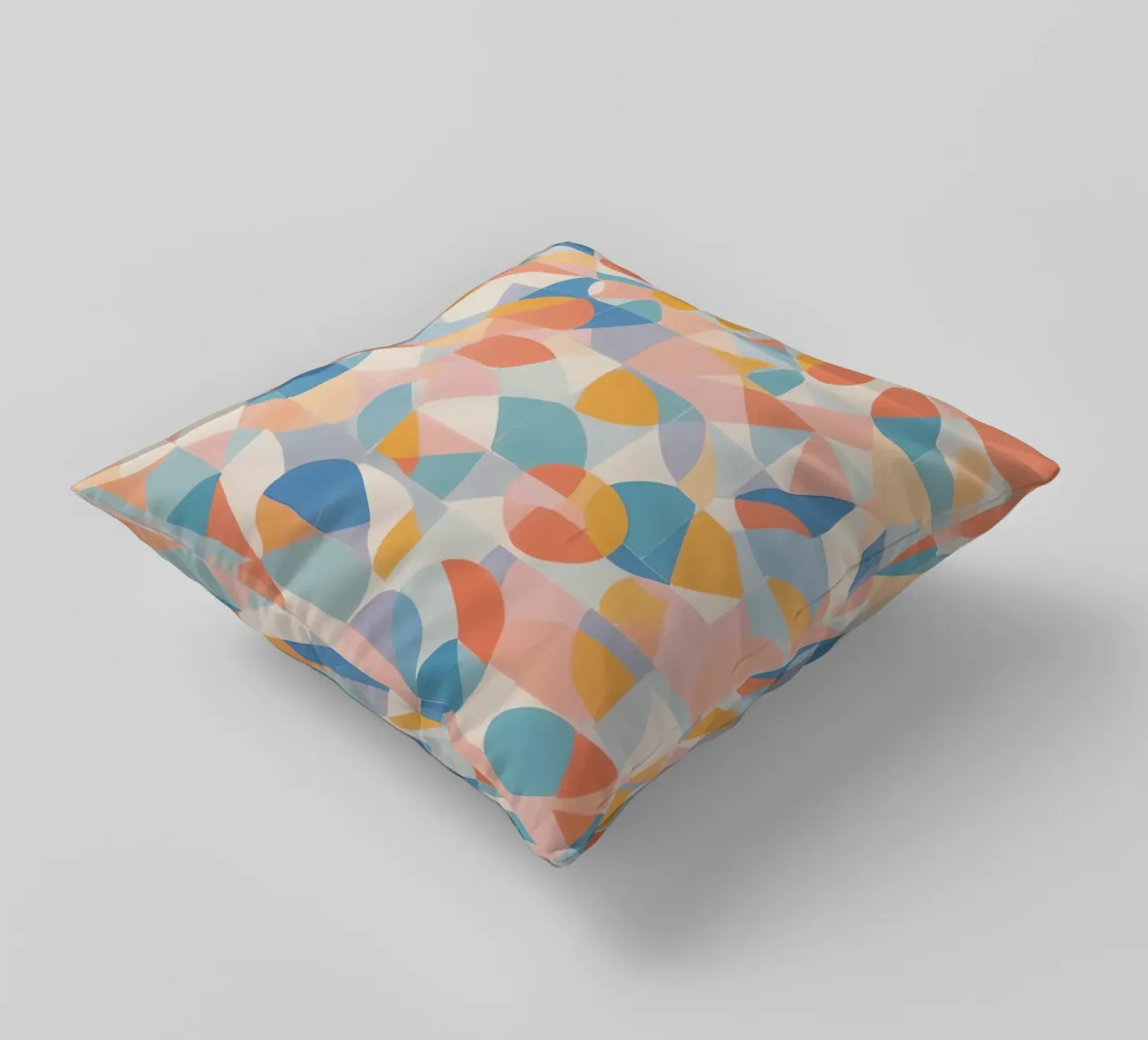 Calming Abstract Geometric Shapes Patterns decorative cushion by DesignDoodle