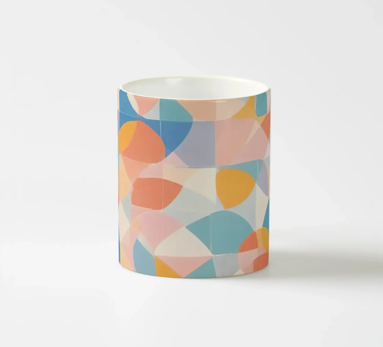 Calming Abstract Geometric Shapes Patterns ceramic mug by DesignDoodle