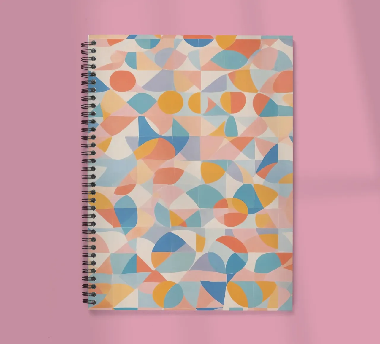 Calming Abstract Geometric Shapes Patterns spiral notebook by DesignDoodle