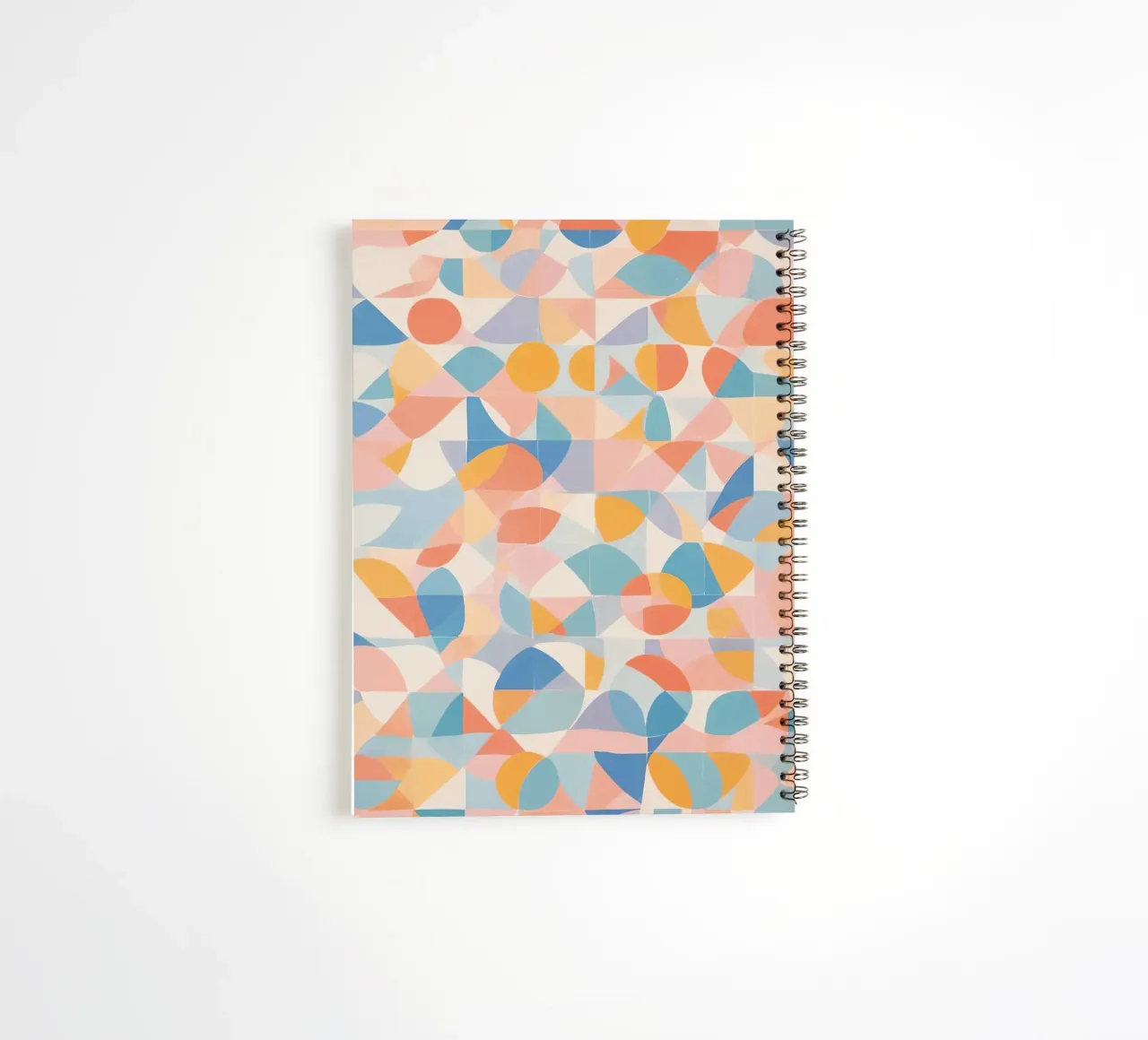 Calming Abstract Geometric Shapes Patterns spiral notebook by DesignDoodle