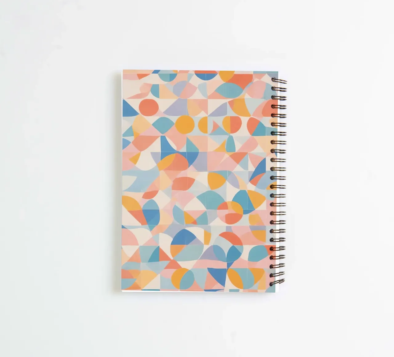 Calming Abstract Geometric Shapes Patterns spiral notebook by DesignDoodle