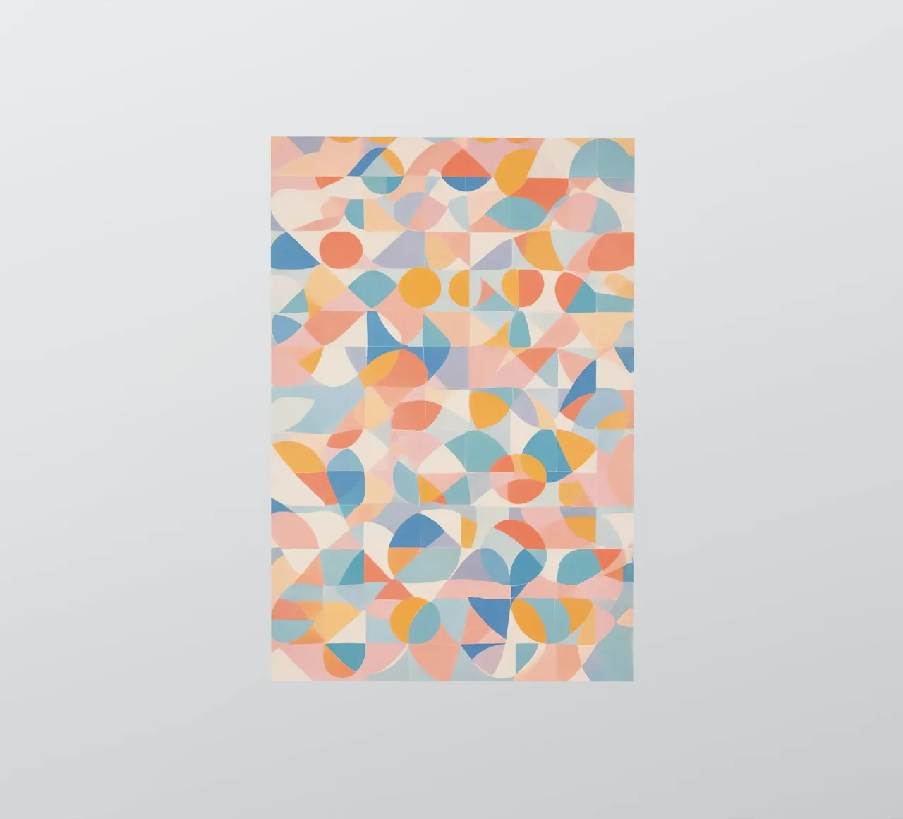 Calming Abstract Geometric Shapes Patterns sticker by DesignDoodle