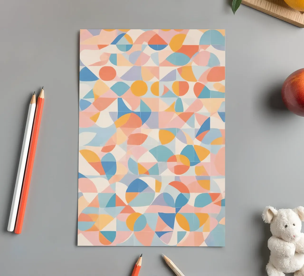 Calming Abstract Geometric Shapes Patterns sticker sheet by DesignDoodle
