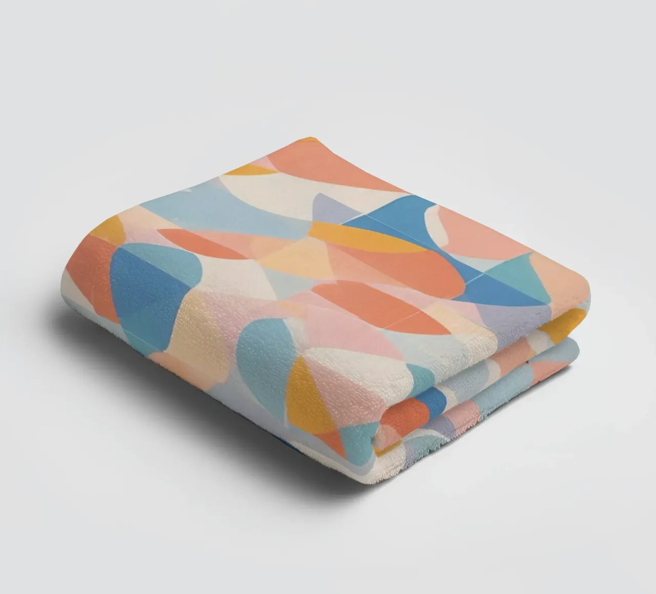 Calming Abstract Geometric Shapes Patterns towel by DesignDoodle