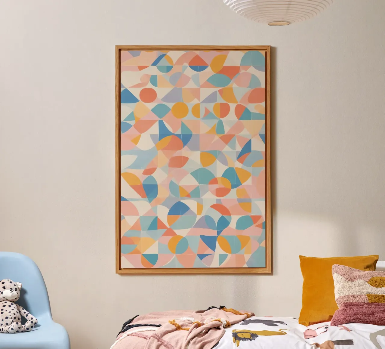 Calming Abstract Geometric Shapes Patterns forex plate by DesignDoodle