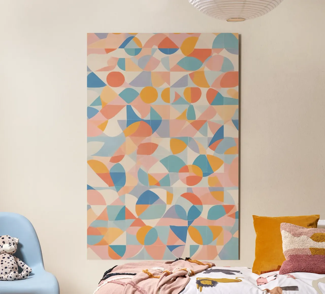 Calming Abstract Geometric Shapes Patterns forex plate by DesignDoodle