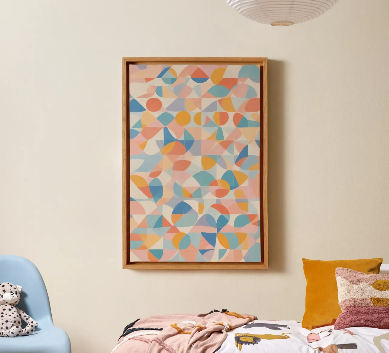 Calming Abstract Geometric Shapes Patterns canvas by DesignDoodle