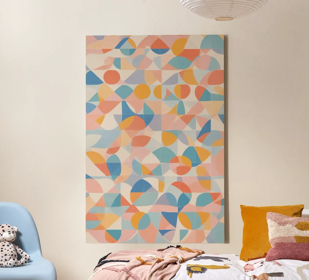 Calming Abstract Geometric Shapes Patterns canvas by DesignDoodle