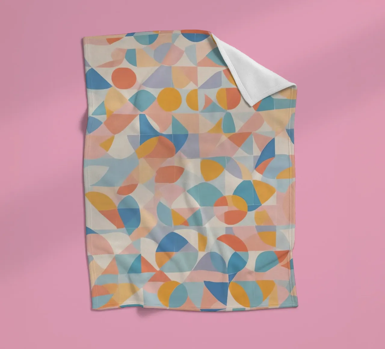 Calming Abstract Geometric Shapes Patterns fleece blanket by DesignDoodle