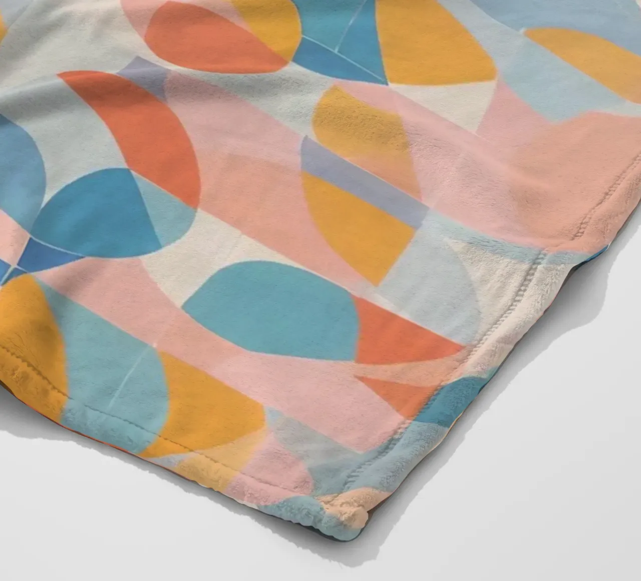 Calming Abstract Geometric Shapes Patterns fleece blanket by DesignDoodle