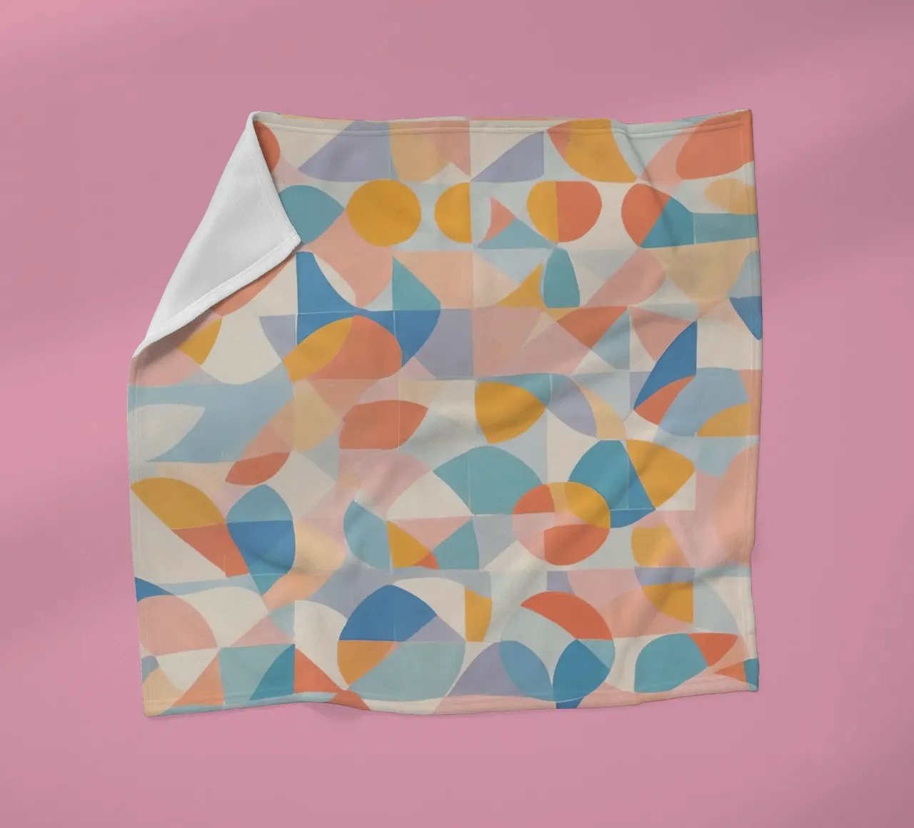 Calming Abstract Geometric Shapes Patterns fleece blanket by DesignDoodle