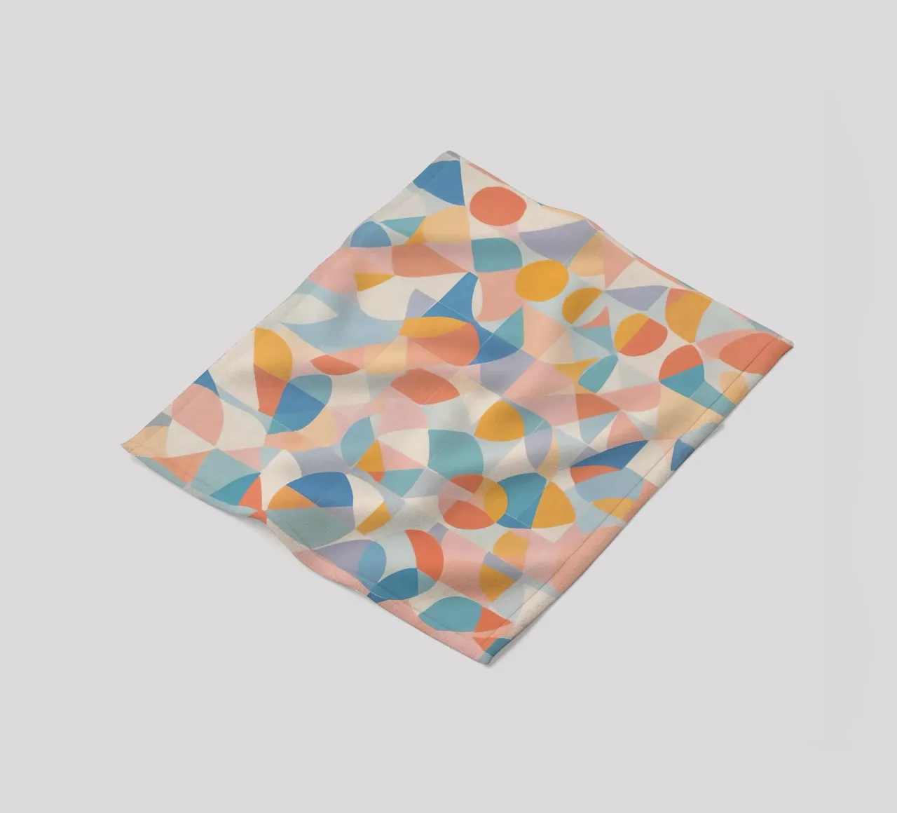 Calming Abstract Geometric Shapes Patterns fleece blanket by DesignDoodle