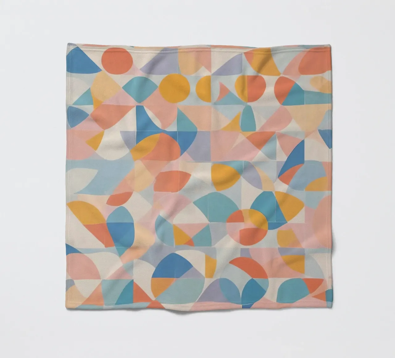 Calming Abstract Geometric Shapes Patterns fleece blanket by DesignDoodle
