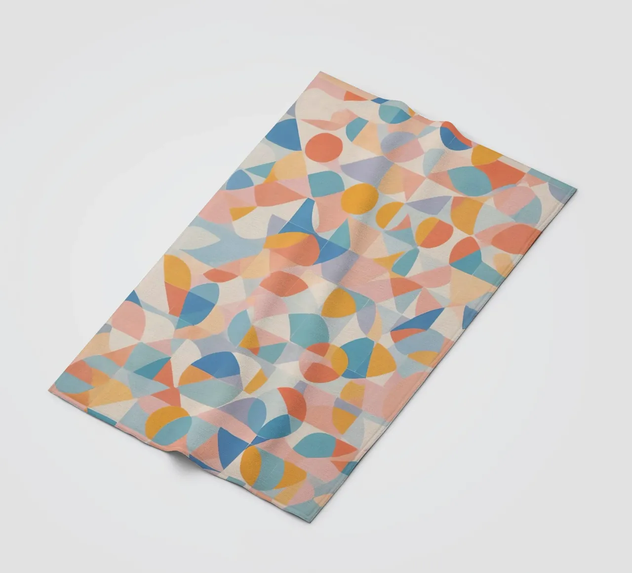 Calming Abstract Geometric Shapes Patterns fleece blanket by DesignDoodle