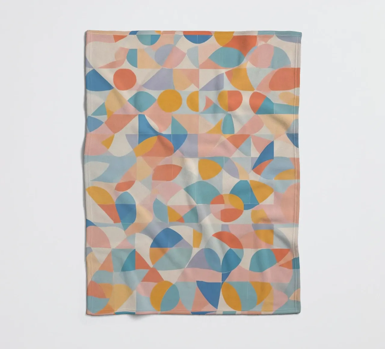 Calming Abstract Geometric Shapes Patterns fleece blanket by DesignDoodle