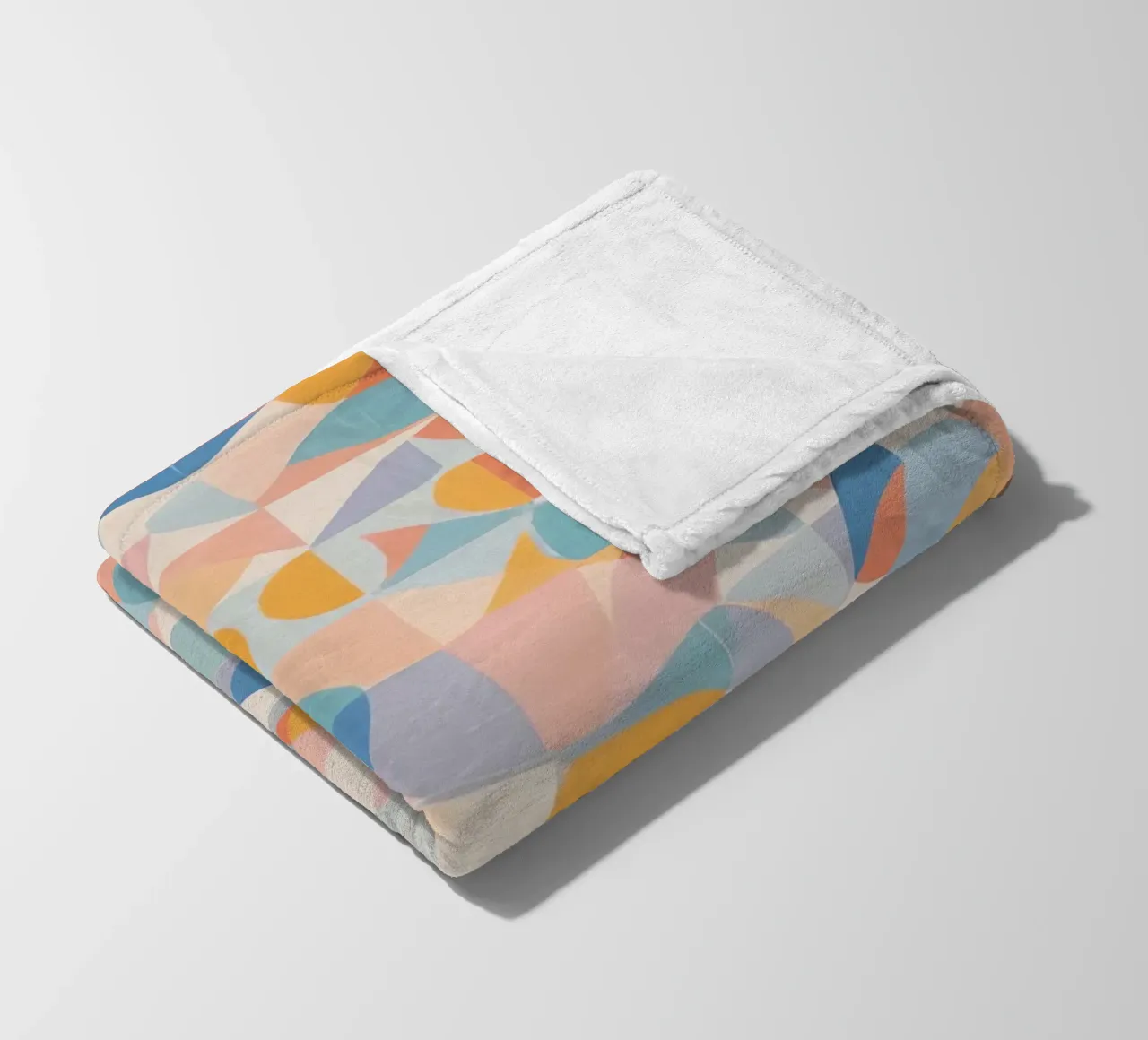 Calming Abstract Geometric Shapes Patterns fleece blanket by DesignDoodle