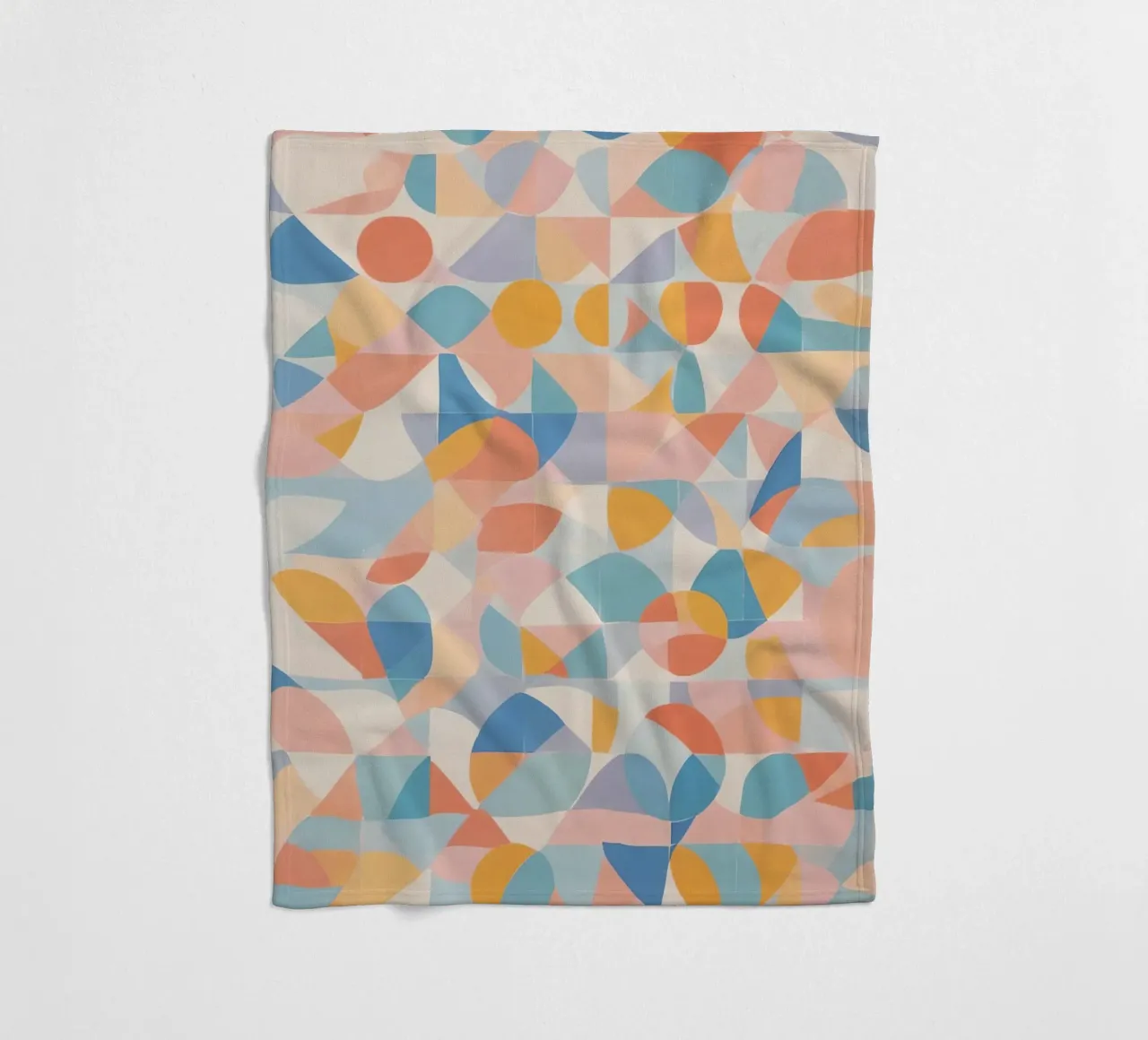 Calming Abstract Geometric Shapes Patterns fleece blanket by DesignDoodle
