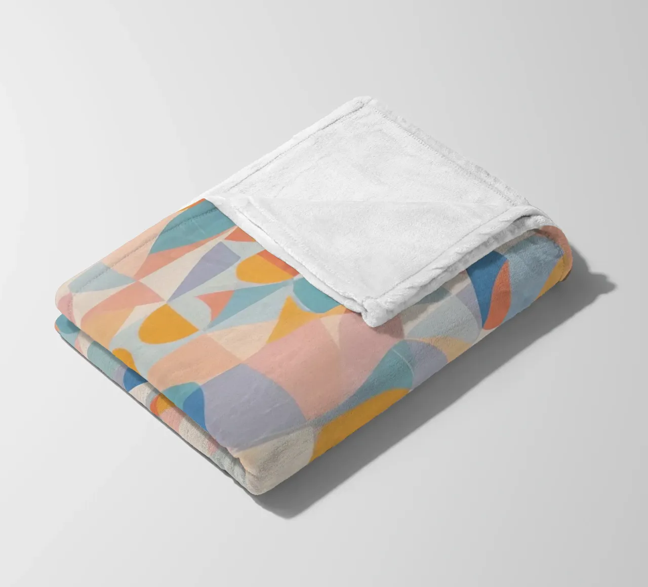Calming Abstract Geometric Shapes Patterns fleece blanket by DesignDoodle