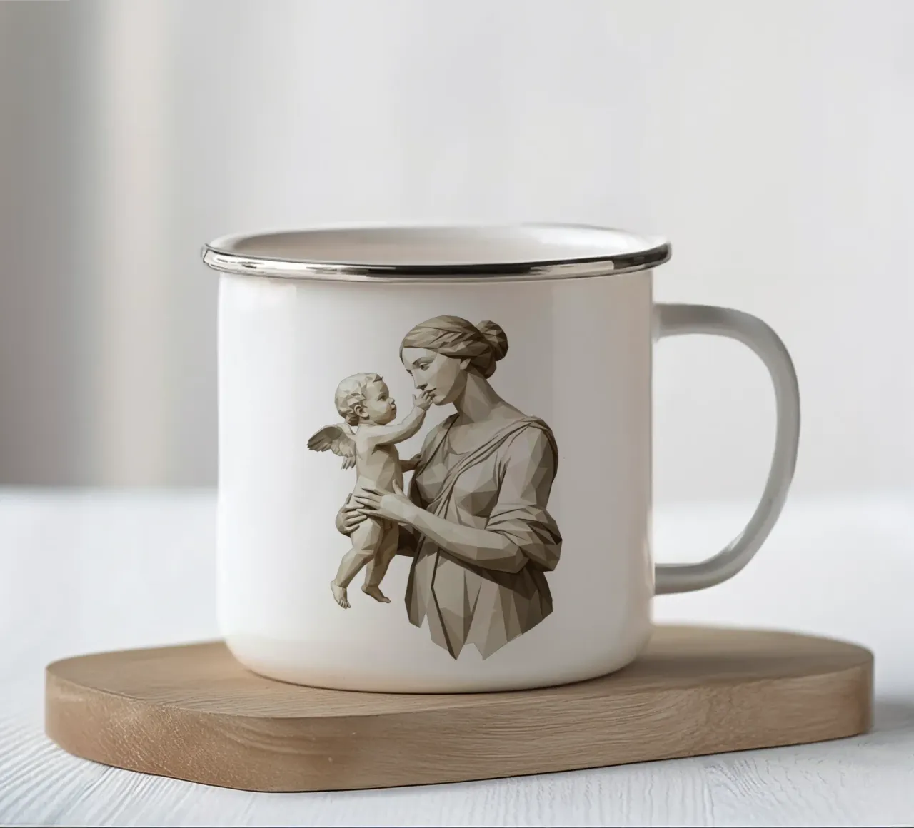 Venere e amore Low Poly tazza in smalto da Low Profile