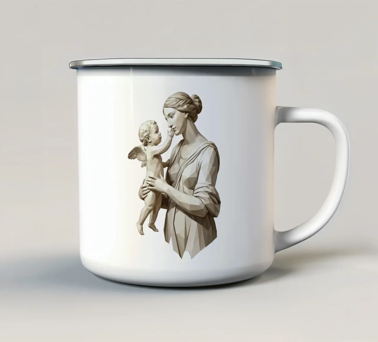 Venere e amore Low Poly tazza in smalto da Low Profile