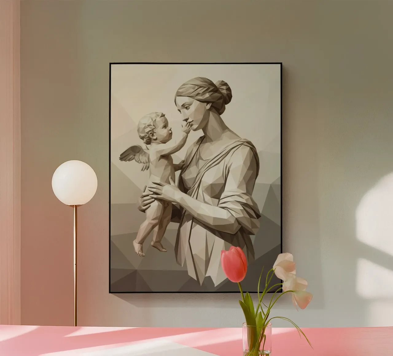 Venere e amore Low Poly plexiglass da Low Profile