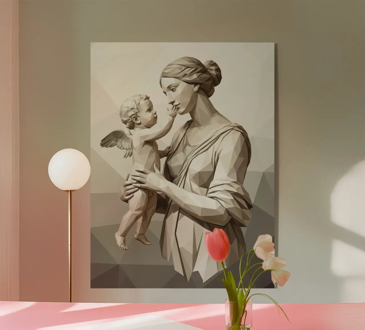 Venere e amore Low Poly plexiglass da Low Profile