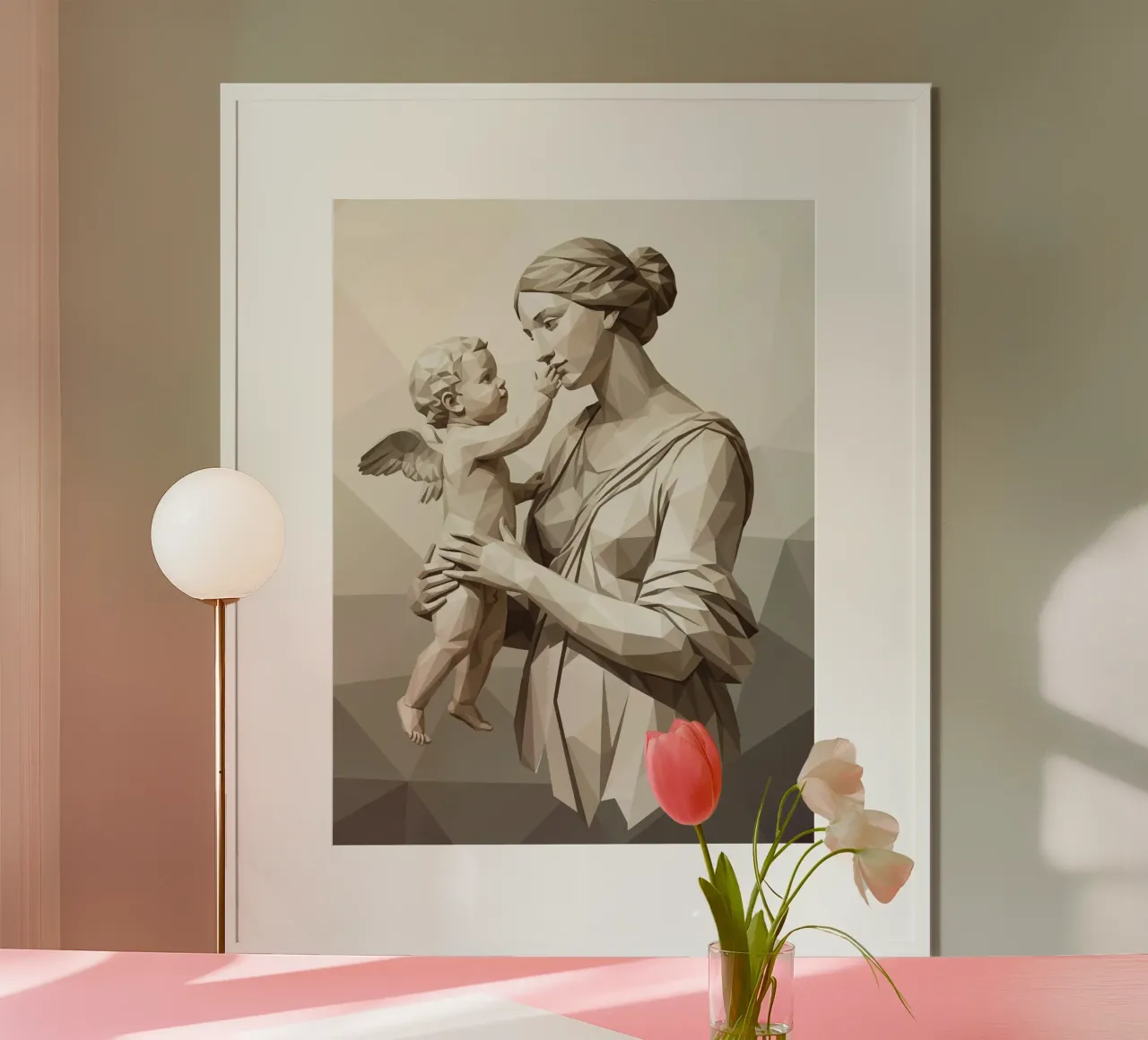 Venere e amore Low Poly carta hahnemühle da Low Profile