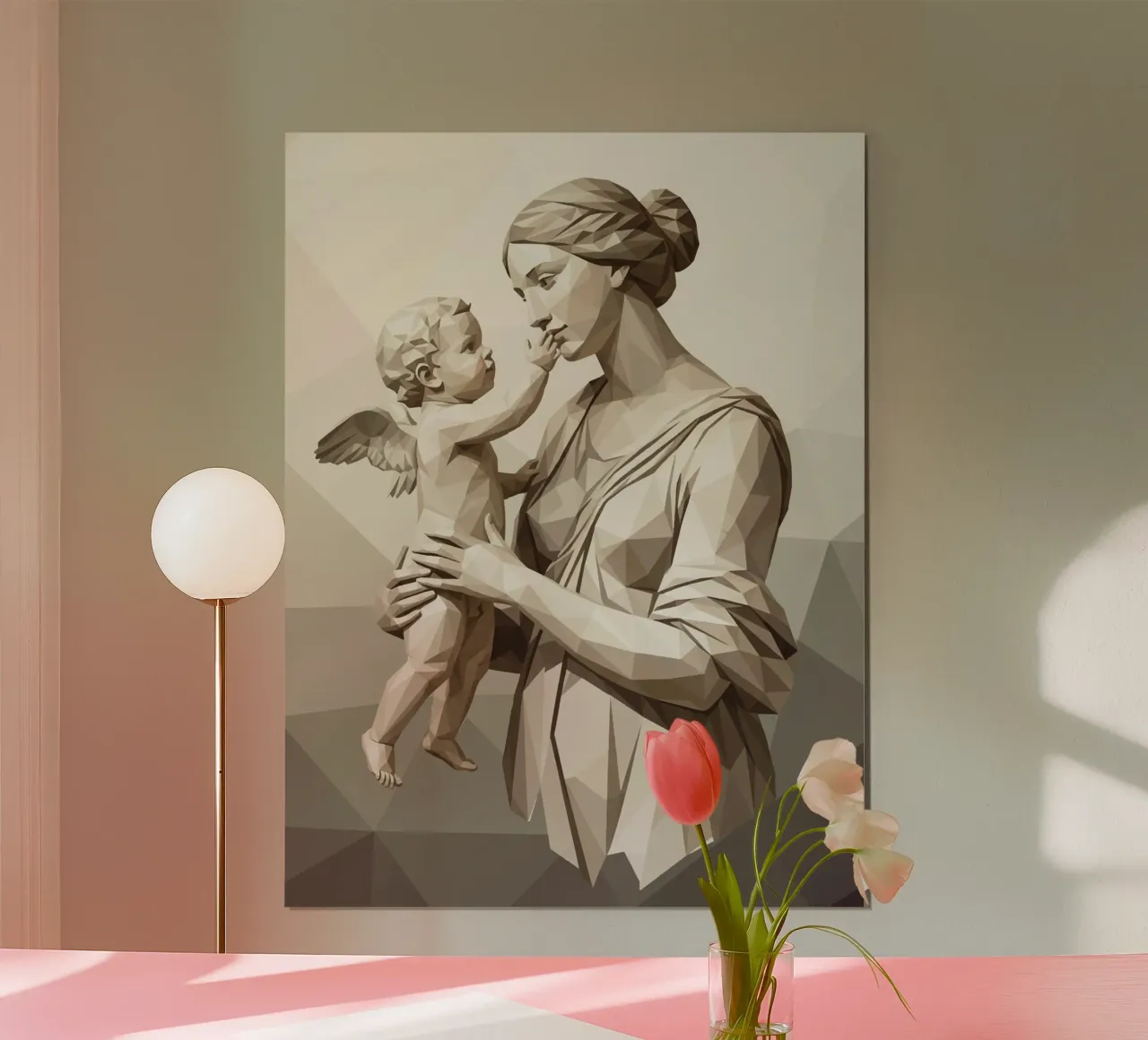 Venere e amore Low Poly carta hahnemühle da Low Profile