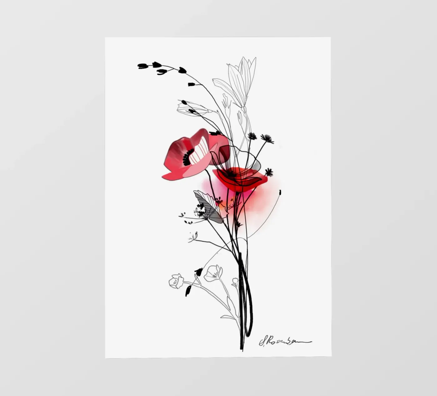 Mohn Fototapete von Sara Rosenbaum