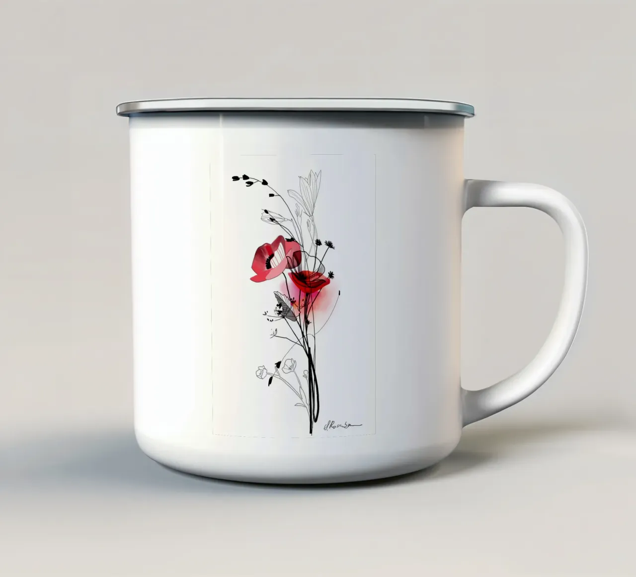 Mohn emaille mok van SaraRosenbaum