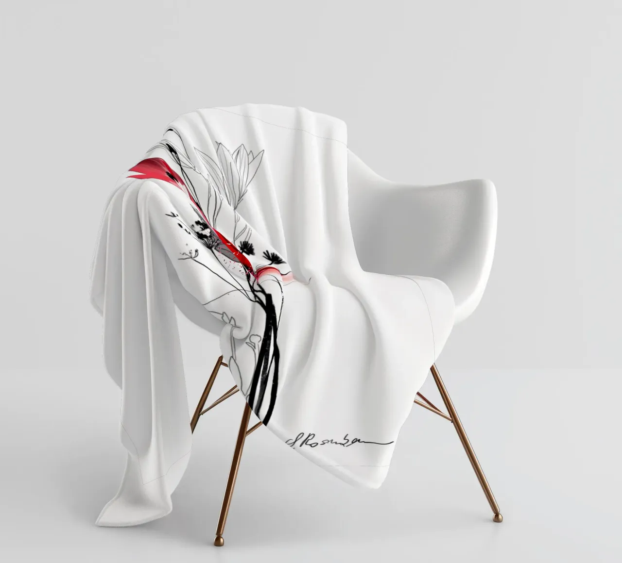 Mohn Fleecedecke von SaraRosenbaum