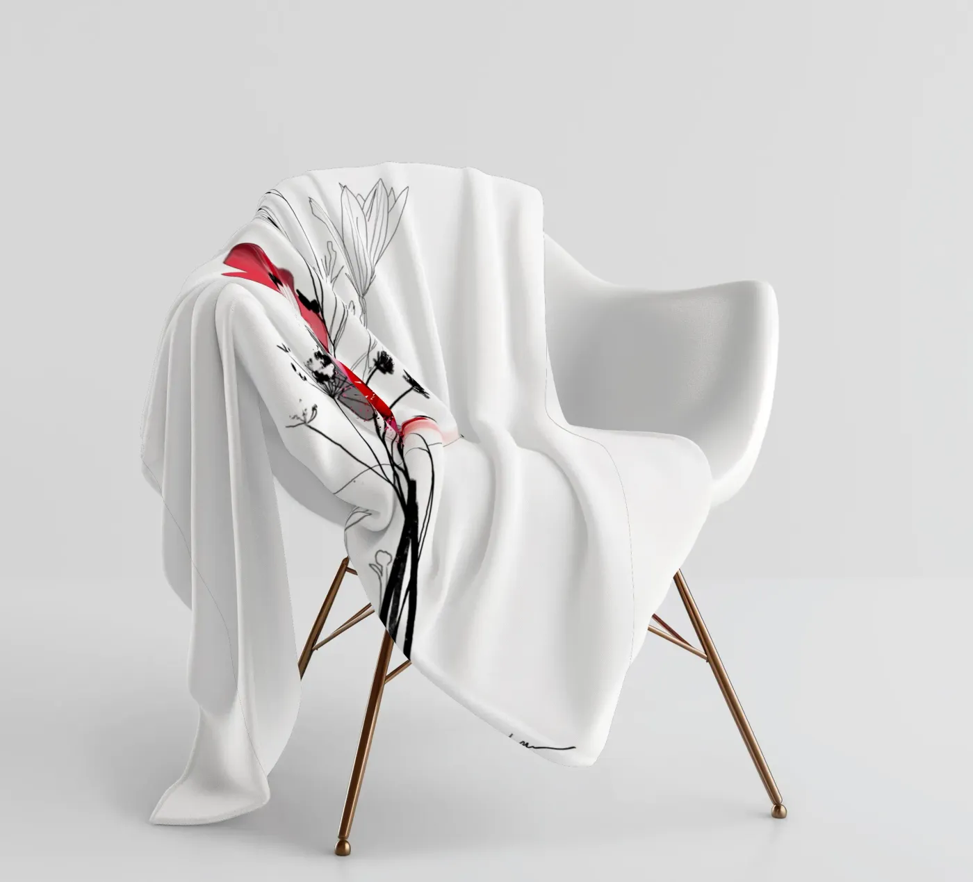 Mohn Fleecedecke von SaraRosenbaum